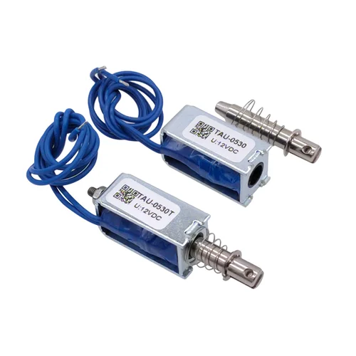 Imagen 2 del producto Solenoide magnético Dc 6V 12V 24V TAU-0530 electroimán de marco abierto Push & Pull TAU-0530T TAU-0530B carrera 10mm fuerza de mantenimiento 700g