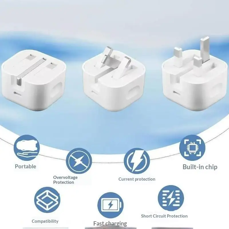 20W USB C Fast Charger With 1/2m Charging Cable Foldable US Plug For Home Travel Use - view 4