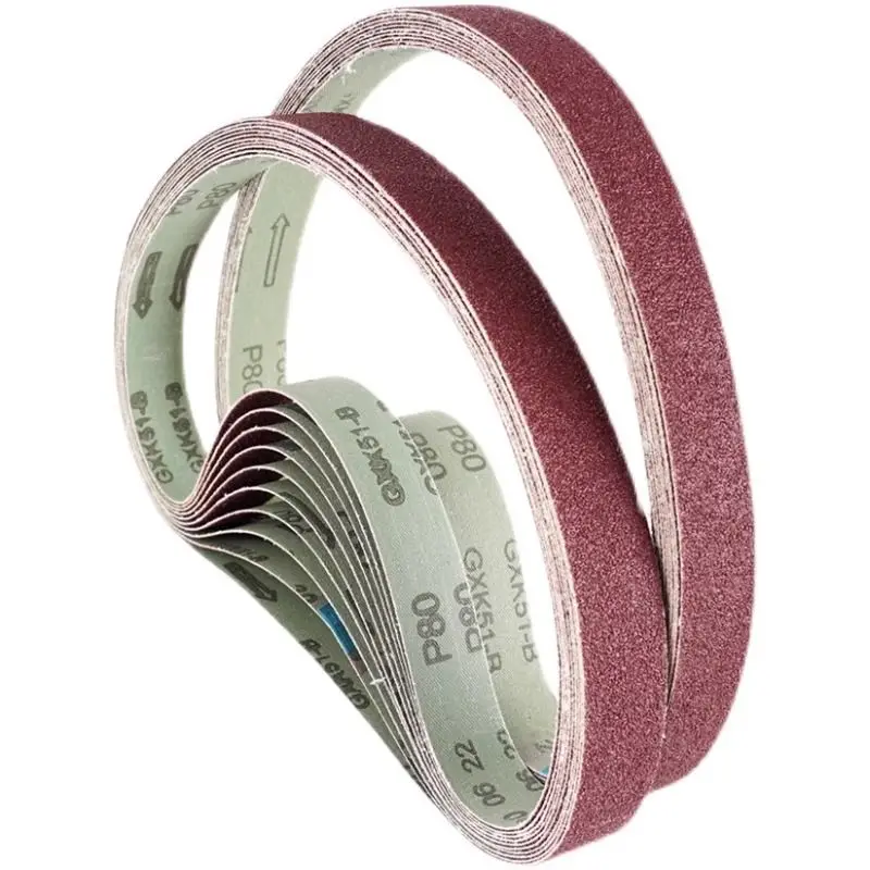 10Pcs 457x13 mm Sanding Belts Abrasive Bands for Sanders File Sanders Belt Sander Abrasive Tools Wood Soft Metal Polishing