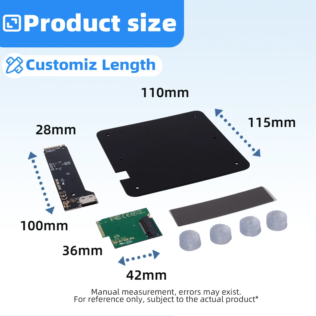 Black / White Slim ASUS NUC 15 Pro Mod Kit, PCIe 5.0 Gen5 SFF-8612 Oculink EGPU Dock Adapter for External Graphics Card /GPU