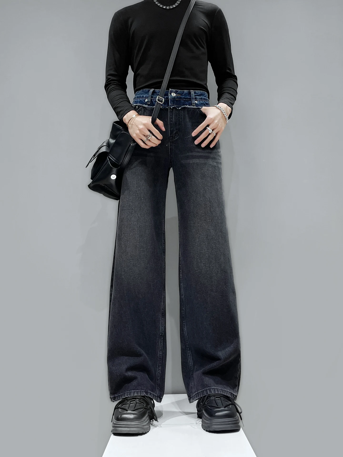 

Ретро-джинсы в американском стиле для мужчин: повседневные, с пэчворком, свободного прямого кроя, молодежные, модные, прямые брюки