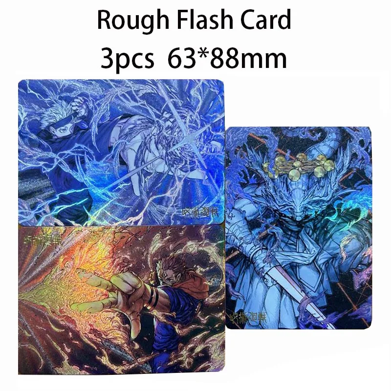 3pcs/set Jujutsu Kaisen Gojo Satoru Ryomen Sukuna Makora DIY self-madeRough Flash Card Anime Game Collection Card Gift 63*88mm