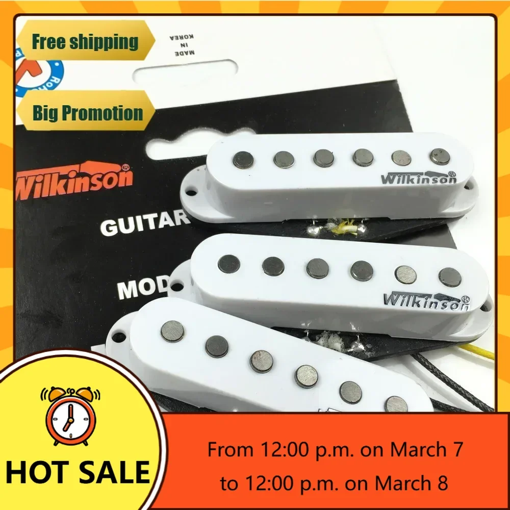 

QX-Music Store-Wilkinson Premium 60's WVS Alnico V Single Coil Guitar Pickups White Electric Guitar Pickups For ST guitar