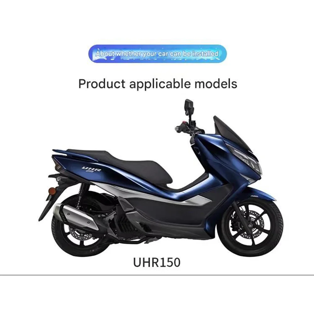 Adjustable Height Windshield for Haojue UHR150 with Mirror Relocation, Modified Front Wind Deflector