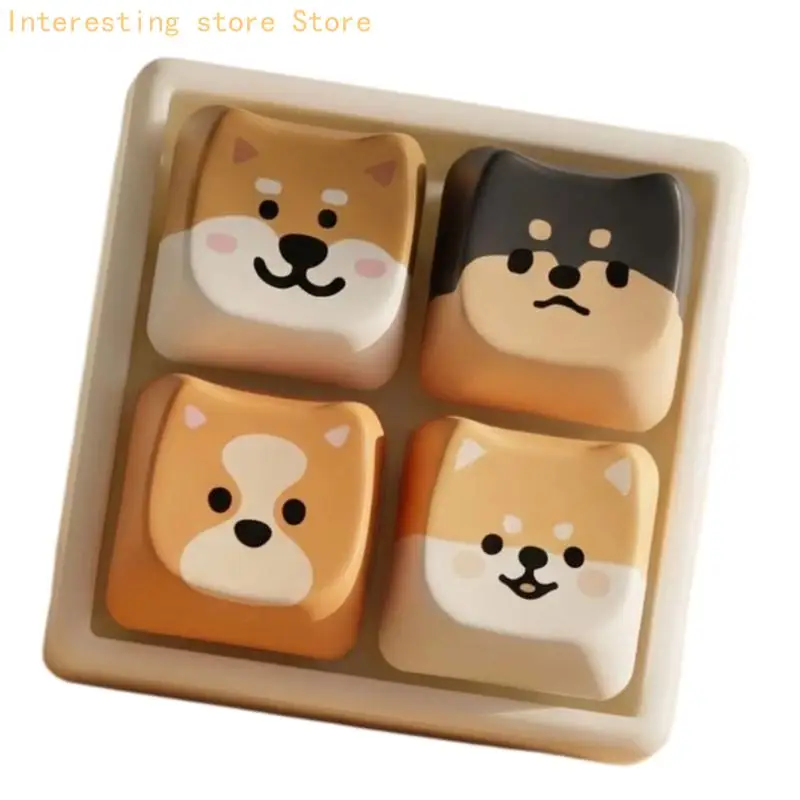 3D-gedruckte Tastatur-Tastenkappe mit niedlichem Hundemuster, Fidgets-Knopf, Geschenk für Freund 55KC – Detail 9