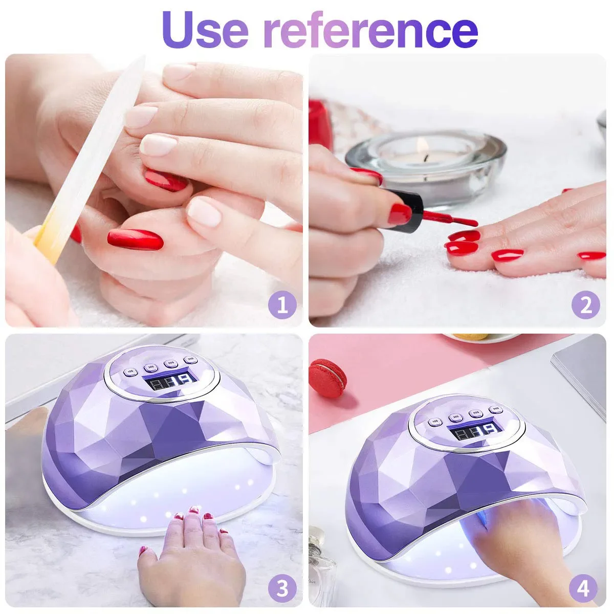 Powerful UV LED Nail Lamp For Drying All Gel Polish With 39 LEDs Fast Dryer Manicure Lamp With Smart Sensor 86W Nail Art Tools