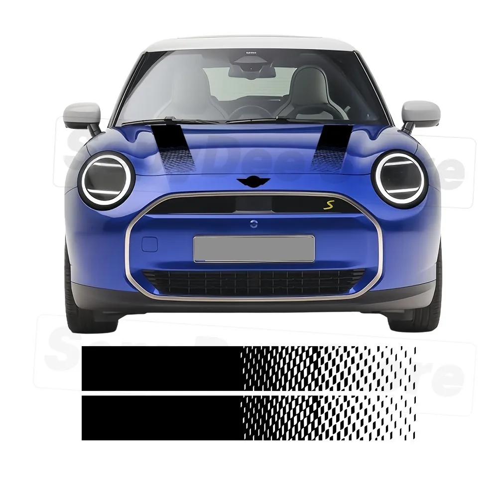 

Автомобильный капот в полоску, наклейка для MINI JCW J01 2024 F65 F66 F67 2025, крышка двигателя, декоративная наклейка, автомобильные аксессуары