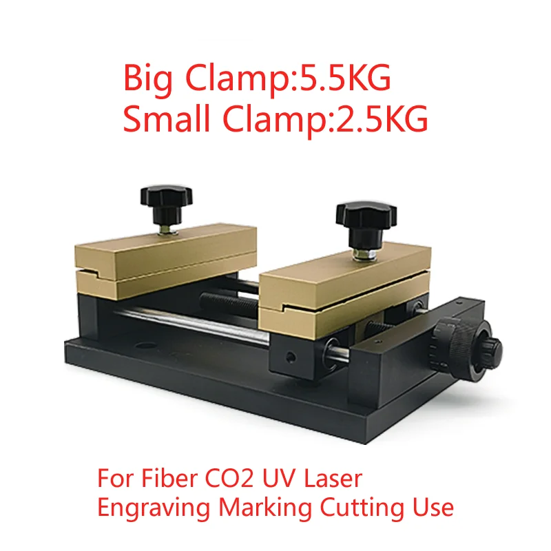 Micro Adjustable Desktop Movable Clamp Jig For Fiber CO2 UV Laser Engraving Marking Cutting Use Big Small Size With Tray