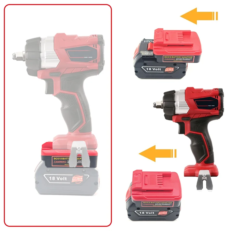 GROCE-For Series 18V Lithium Battery Adapter Converter Works For 18V Battery Powered Tools Including Drills