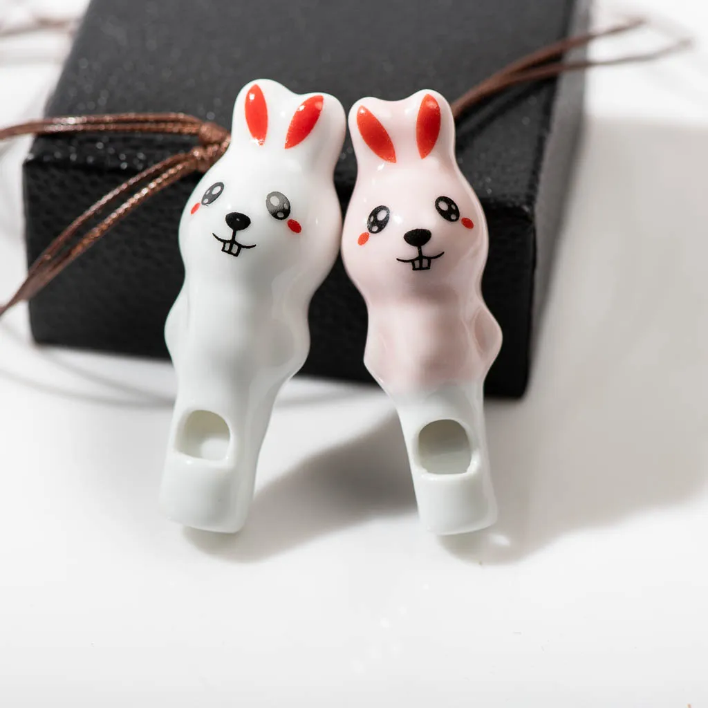 Multicolor Bunny Whistle Ceramic Necklace Women's Pendants Wholesale For Ladies Gift Retro Accessory Jewelry Charm 2X833