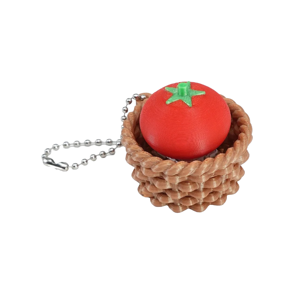 3D Printed Roller Stress-relief Button Portable with Beaded Chain Clickable Basket Pumpkin Button Gear Roller Slides Smoothly