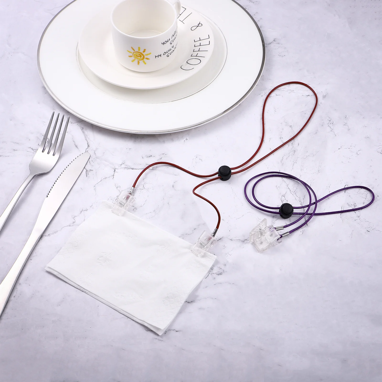 10Pcs Adjustable Bib Holder Clips Premium Lightweight Napkin Clips for Home Dining Drawing Craft Projects Bib