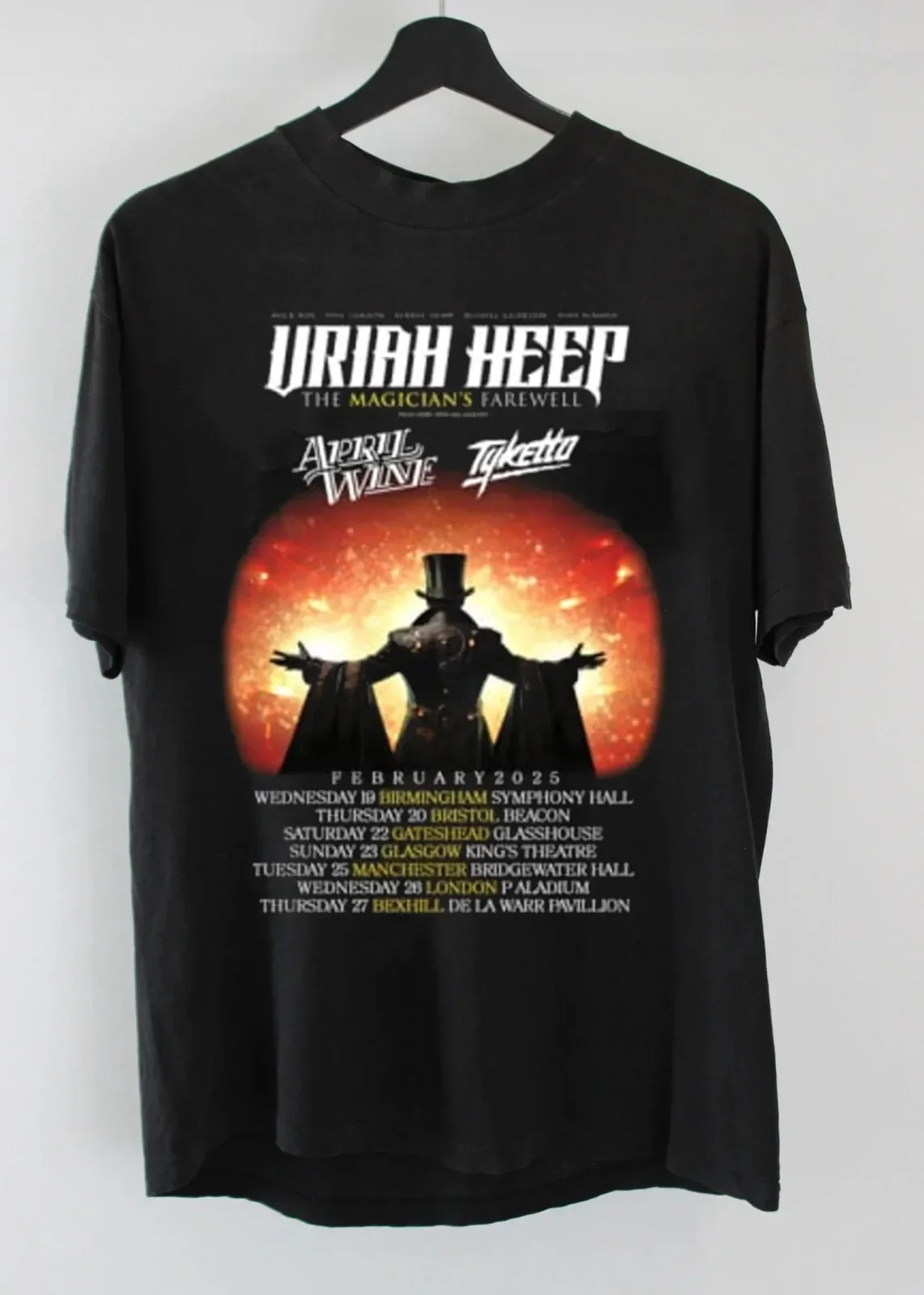 Uriah Heep - The Magician’s Farewell UK 2025 Tour S to 5XL T-shirt GC3650