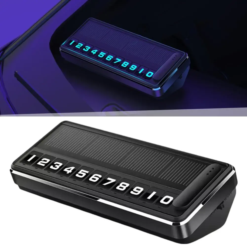 

Солнечная светящаяся LED-карта для временной парковки автомобиля, высококачественная декоративная табличка для парковки