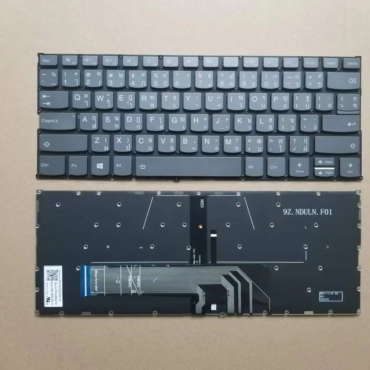 

Новая тайская клавиатура для Lenovo IdeaPad C340-14api C340-14iml 14-IBL 530-14 годов, с подсветкой, без рамки, серого цвета