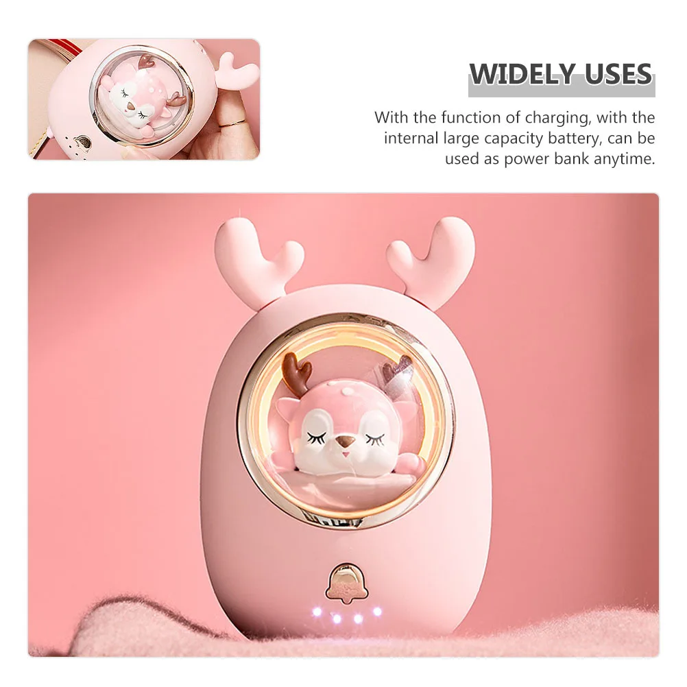 Tragbarer USB-Lade-Handwärmer, Mini-Cartoon-Tier-Design, wiederaufladbare Powerbank für Frauen, Geschenk, Handwärmer