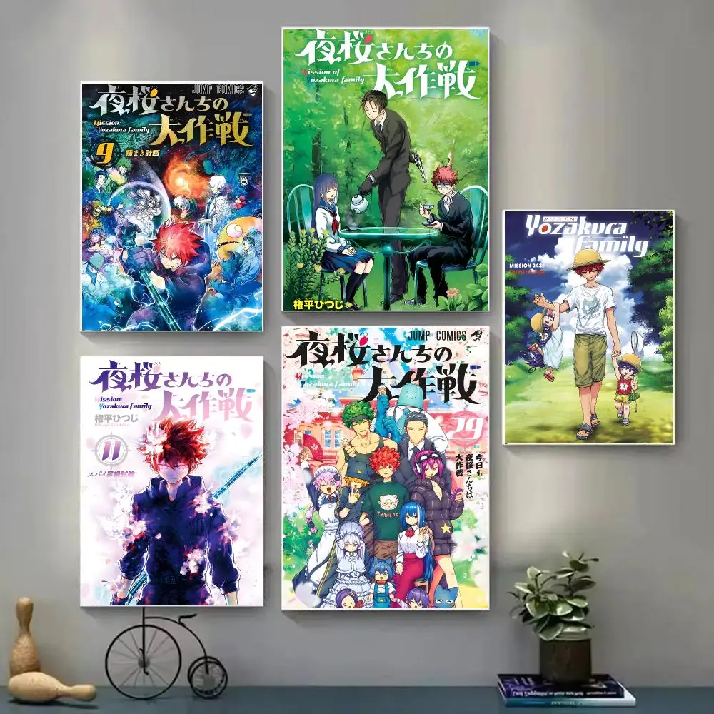 Cartoon M-Mission Yozakura Family Poster Room Decor Home Wall Art Printing Waterproof Garage Bed Room Posters Gift