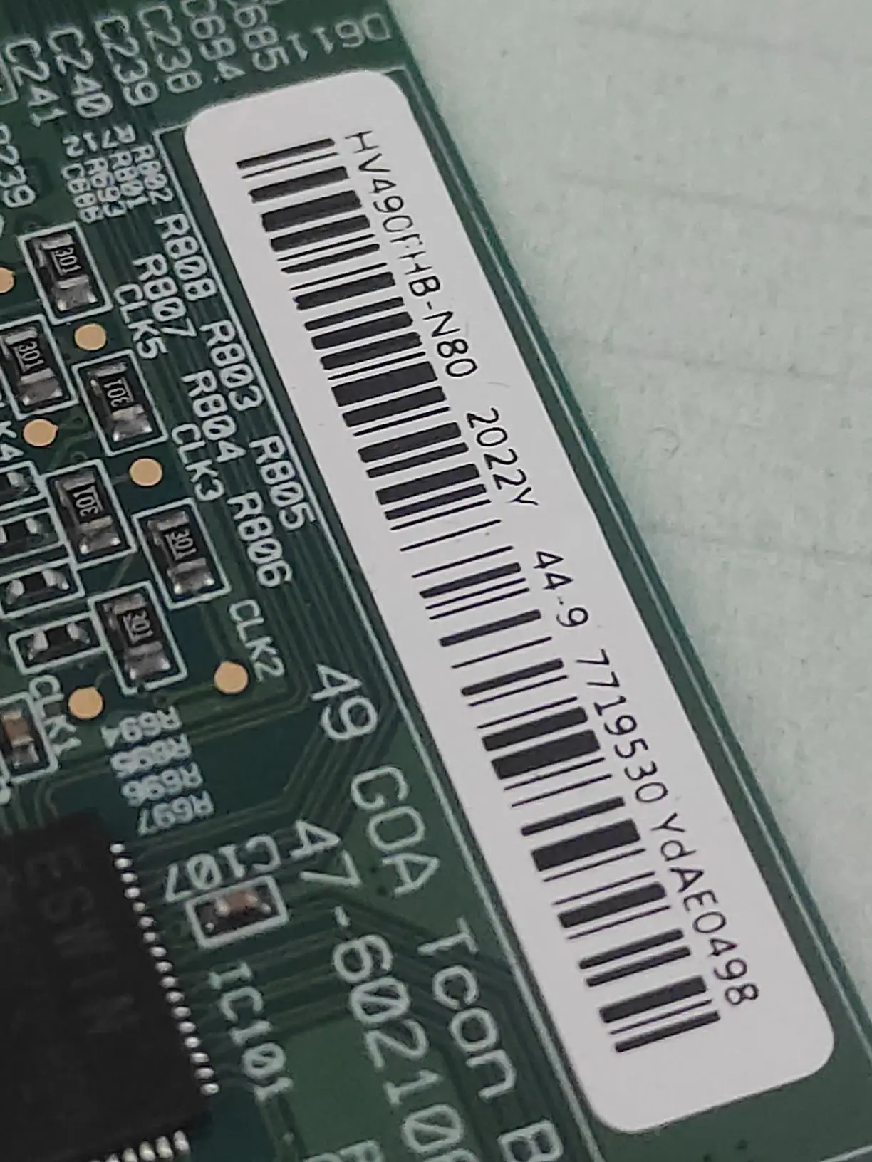 Free shipping! HV490FHB-N80 BOE Logic Board T-CON Board 47-6021064 49E3500