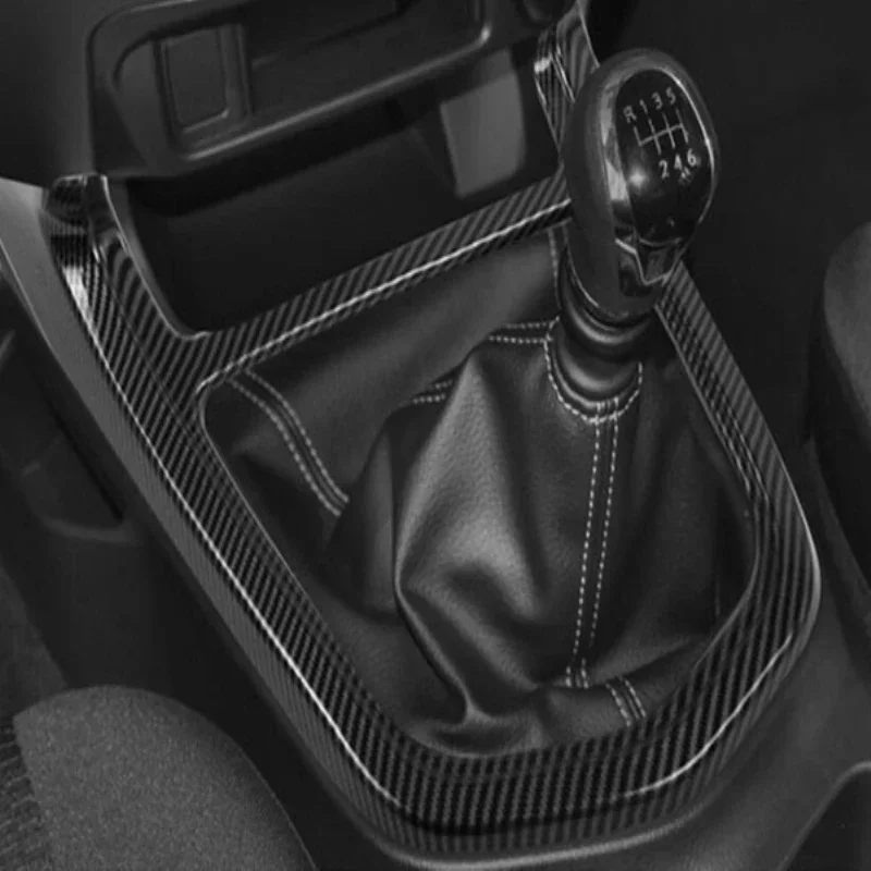 For Nissan Navara NP300 Terra 2017 - 2021 AT MT Carbonfiber Center Control Gear Shift Panel Cover Decoration Sticker Accessories