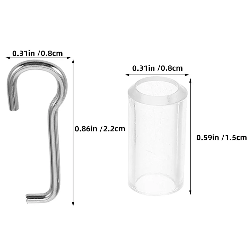 4Pcs Window Blind Repair Kit Horizontal Blind Wand Replacement Hook Secure Hook Sleeves for Tilt Mechanism Home Office