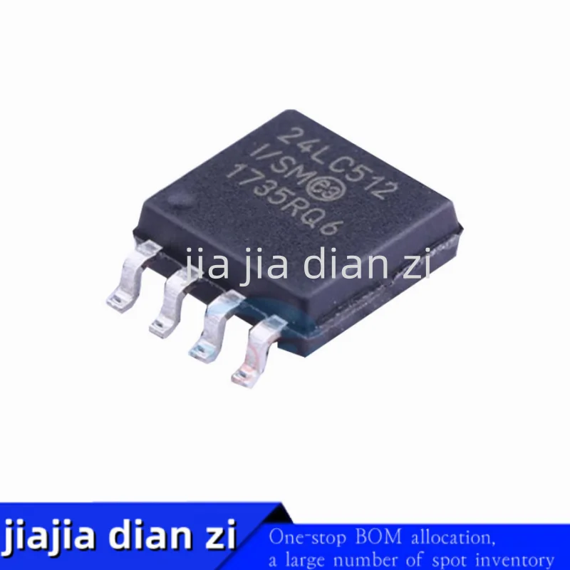 5pcs/lot 24LC512-I SM 24LC512 SOP8 storage ic chips in stock