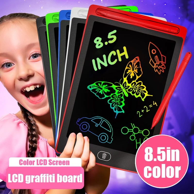 8.5 นิ้ว LCD เขียนแท็บเล็ตสำหรับเด็ก,กระดานวาดภาพเมจิกแบบใช้ซ้ำได้พร้อมสไตลัส,ลบได้ดูเดิลแพดของเล่นของขวัญสำหรับ 3-12Y เด็กหญิงเด็กชาย
