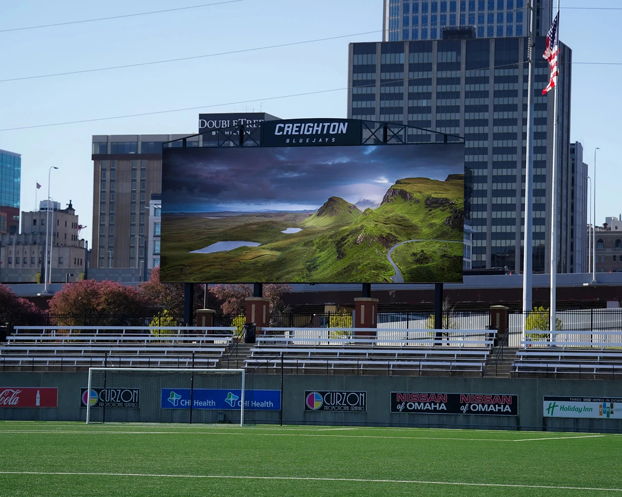 Outdoor Football Pitch LED Advertising Screen Big LED Display P4 Outdoor LED Digital Screen Video Board
