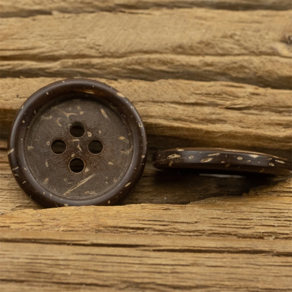 10 قطعة أزرار قذيفة جوز الهند الطبيعية خمر 11.5/15/20 مللي متر 4-Hole أزرار مستديرة لسترة القميص ، إكسسوارات الملابس الريفية #5