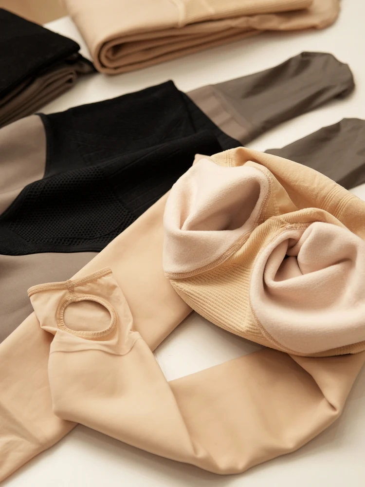 

Fce Lined Leggings Nude Skin Color Bla Silk Fce Lined Panhose Autumn Winter Bare Feeling Women's Tights