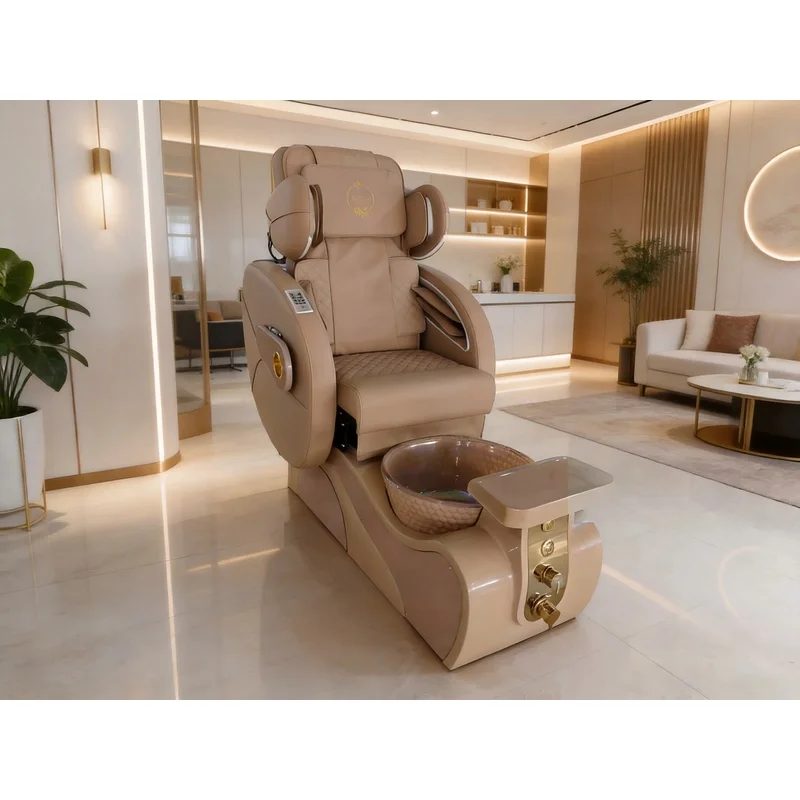 Professional Air Compression Pedicure Chair Luxury Spa Chair with Foot Basin for Beauty Salon and Spa Center Equipment