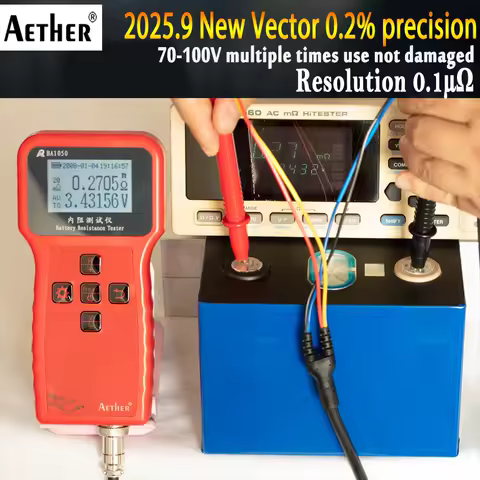 4-Wire vector High Precision Lithium Battery Internal Resistance Tester 100V Electric Vehicle Group 18650 better than YR1035+