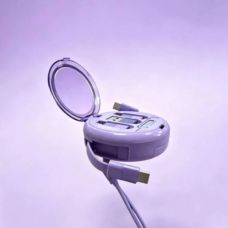 PD 60W Multi functional Fast Charging Retractable Data Cable 6 in 1 Adapter Set For IPhone Huawei Samsung Car Charger Data Wire