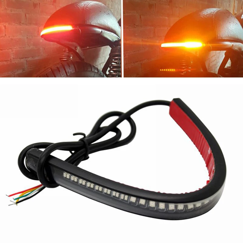 1pc Motorcycle LED Brake Tail Turn Signal Light For Bobber Cafe Racer ATV