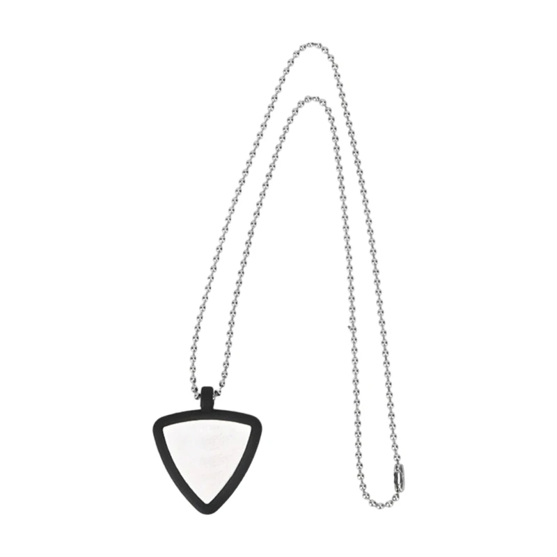 Heart Picks Holder Pendant Necklace Silicone Texture Perfect for Ukulele Bass