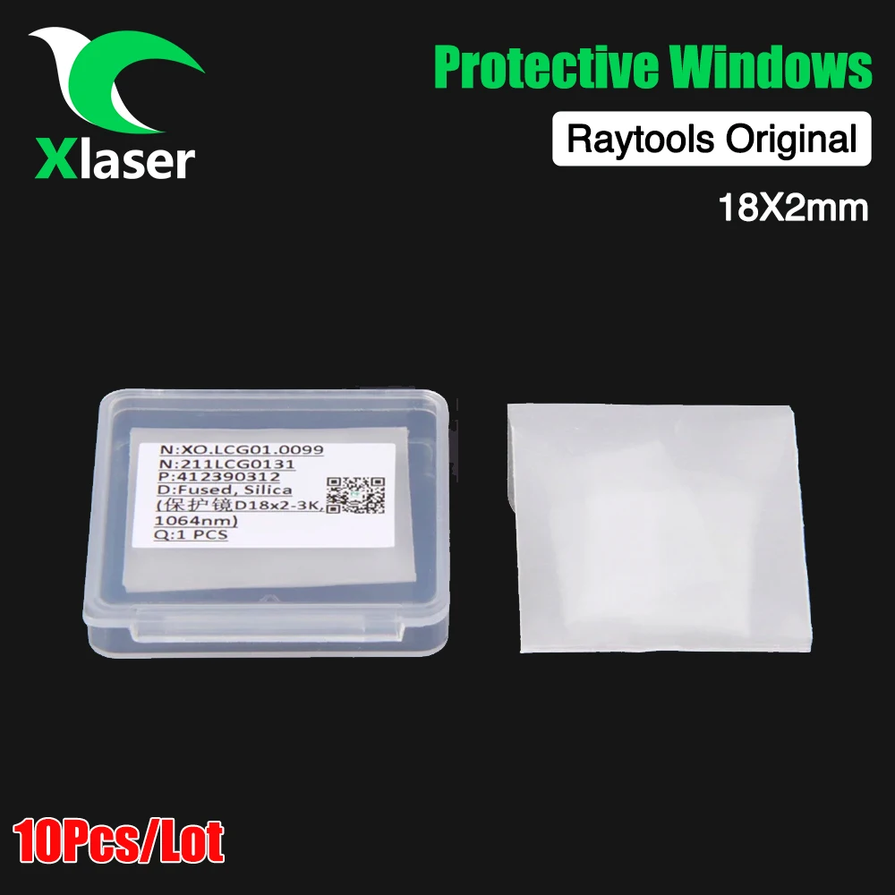 

XLaser 10Pcs/Lot Raytools Original Protective Windows 18X2 3K 211LCG0131 Protective Lens For Raytools BW101-GS Laser Head