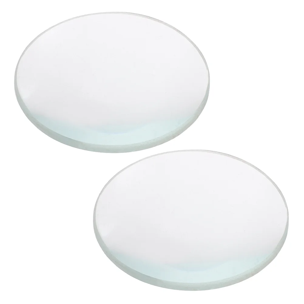 

2 Pcs Optical Convex Lens Experiment Learning Aids Flat Double Teaching Tools Round