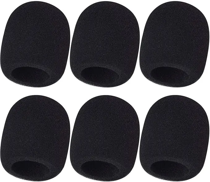(6 uds) cubierta de espuma para parabrisas de micrófono personalizada para micrófono tipo bola SM58-LC SM58 SM58S