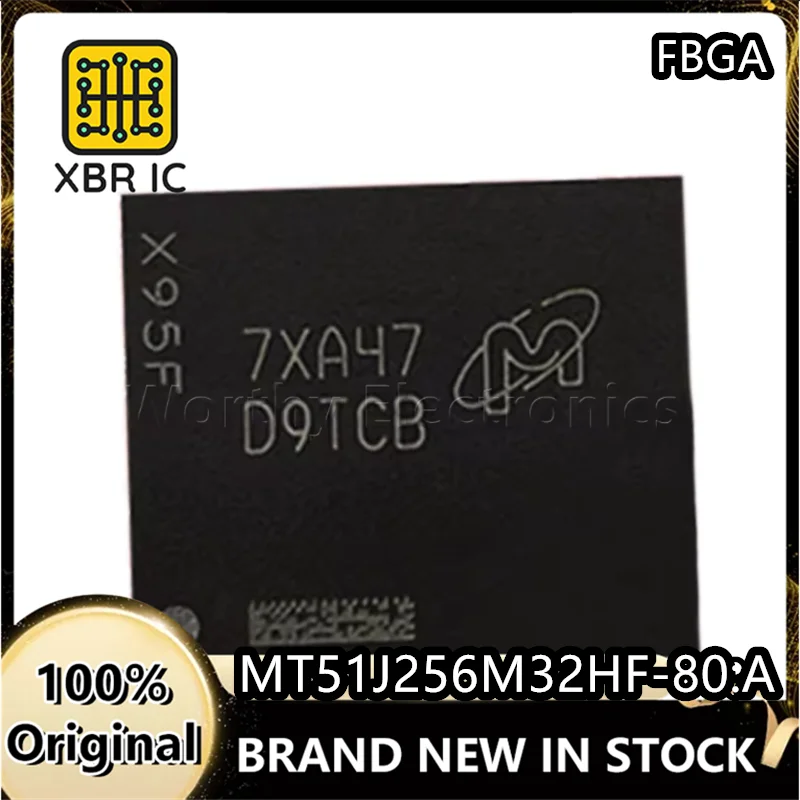 

(3/10 pieces) MT51J256M32HF-80:A D9TCB BGA DDR5 8G memory chips New original authentic spot fast delivery
