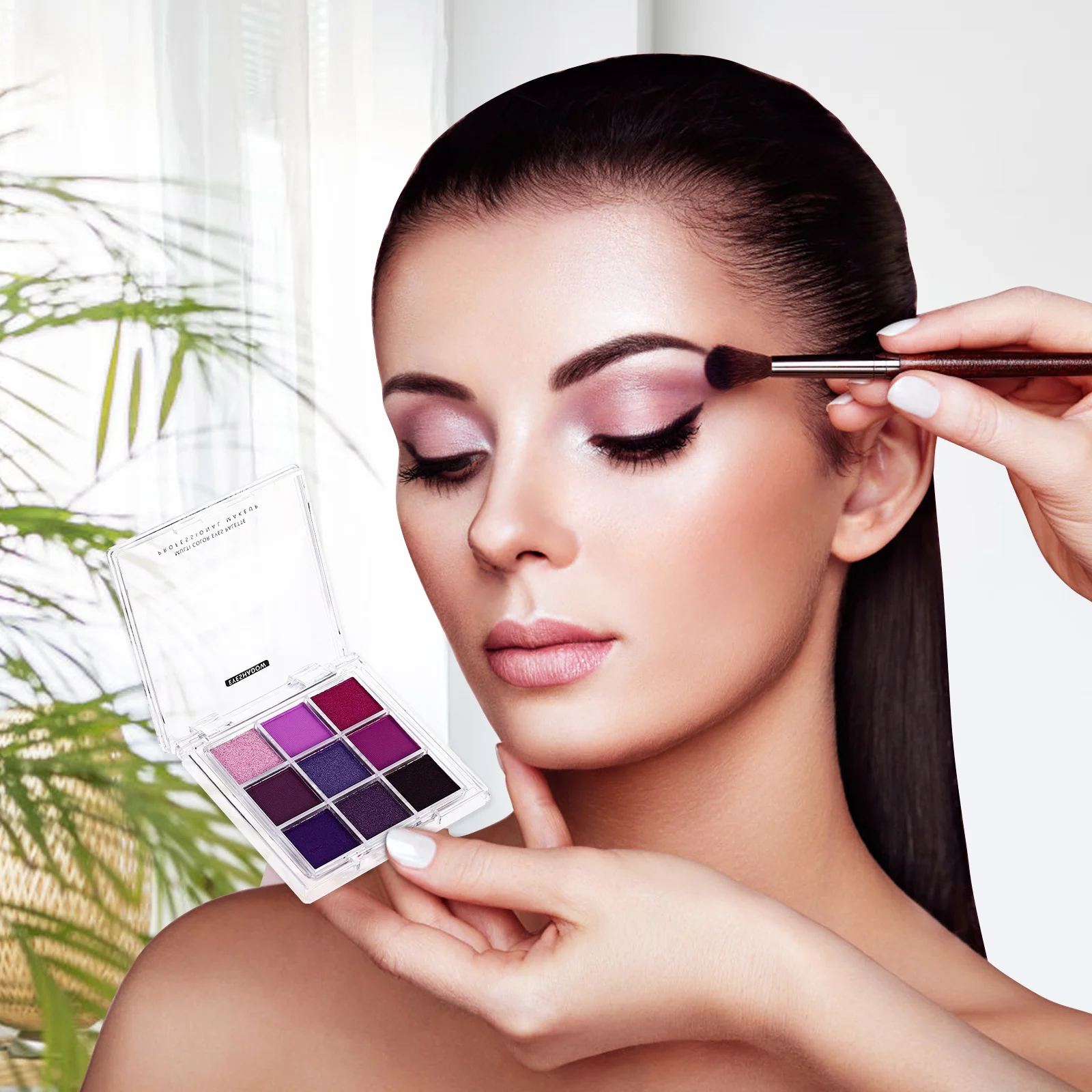 

4Pcs Eyeshadow Palette Colorful Pigmented Matte Shimmer Eye Shadow Makeup Palette Portable Long-Lasting Wear for Women