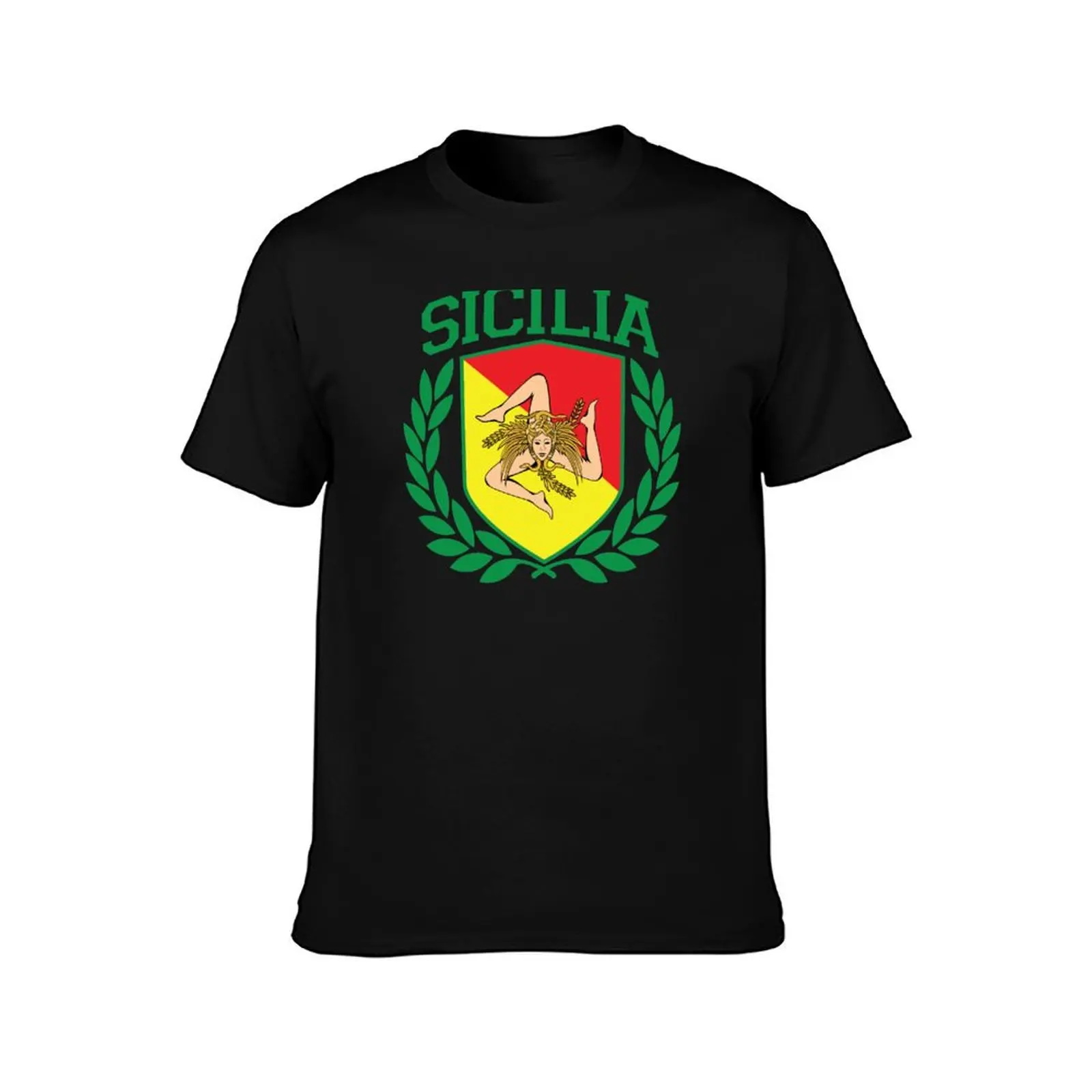 Sicily Shield T-Shirt sweat customs design your own plus sizes summer tops mens t shirts top quality