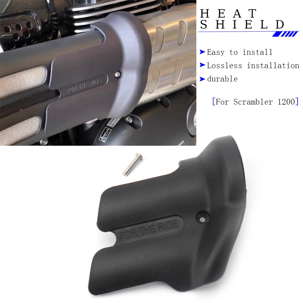 

For SCRAMBLER Scrambler 1200 New Motorcycle Accessories Heat Shield Curve Exhaust Muffler Pipe Cover Black Guard