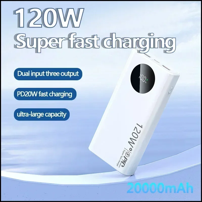 

MAOLEI KJ-K30 20000mAh 120W Fast Charge Power Bank Type C USB External Battery for iPhone15 Pro Xiaomi 14 Samsung S23 Powerbank