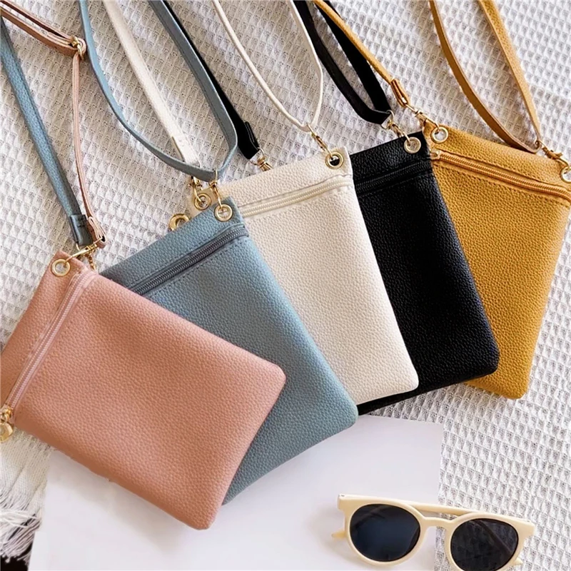 Mobile Phone Bag Slung Large Capacity Mini Crossbody Shoulder Bags for Women Korean Style Fashion Macaron Small Phone Bag 2024