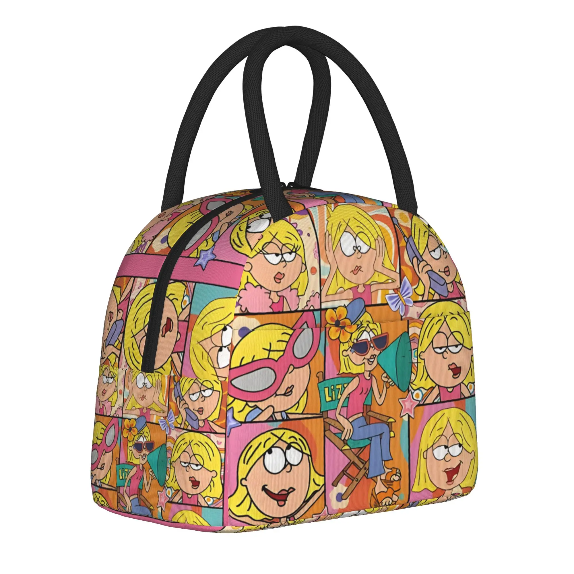 

Lizzie Cartoon McGuire Insulated Lunch Bags Leakproof Reusable Cooler Bag Lunch Box Tote Work Travel Girl Boy
