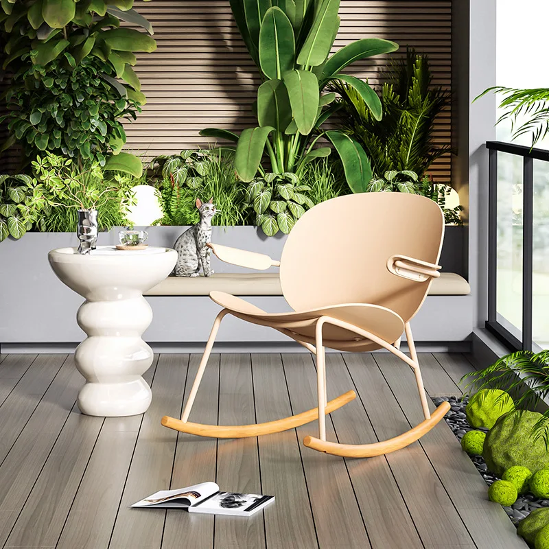 Nordic dining chair home modern minimalist desk backrest Internet celebrity ins balcony outdoor