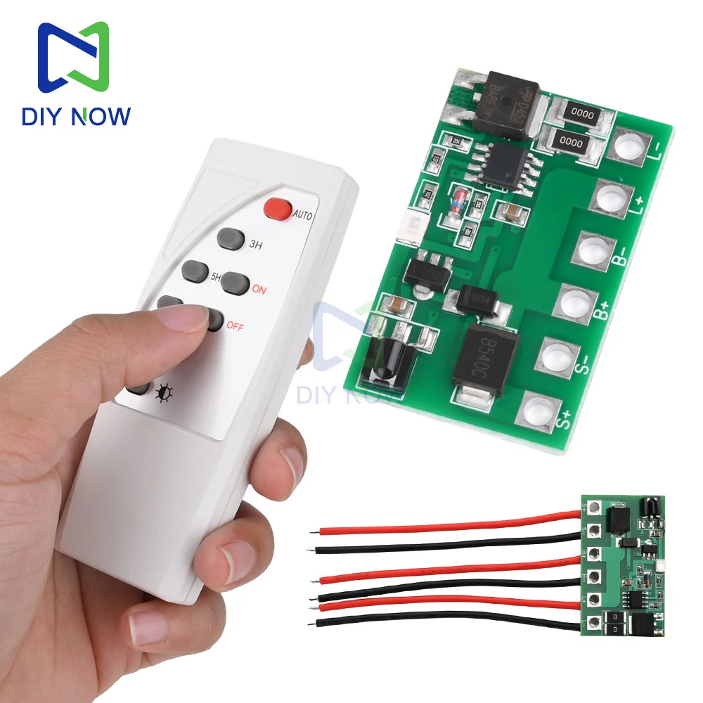 

6.4V 7.4V 11.1V 12V Solar Street Light Circuit Board With Remote Control Solar Light Driver Controller Control Light Switch