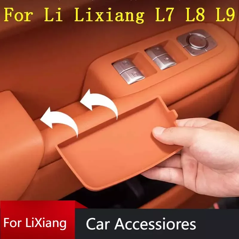 Car Silica Gel Door Inner Handle Door Bowl Storage Pad Anti-scratch Protection Accessories For Li Lixiang L7 L8 L9 2022 2023