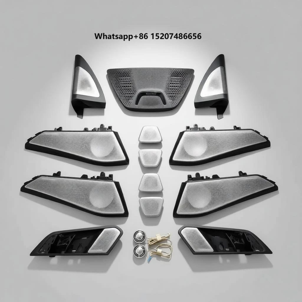 Brand New SSY X5/X7 LED Ambient Light Stainless Steel Audio Cover 12V Front Position Speaker Auto Interior Lighting 36W
