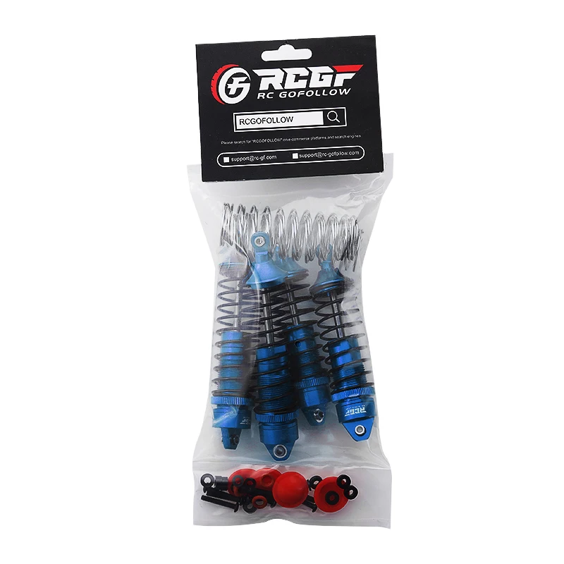 Aluminum Alloy 1/10 Front Rear Shock Absorber 4pcs Wear-resistant Rc Front Rear Shock Absorber For  SLASH RC Car Part Red