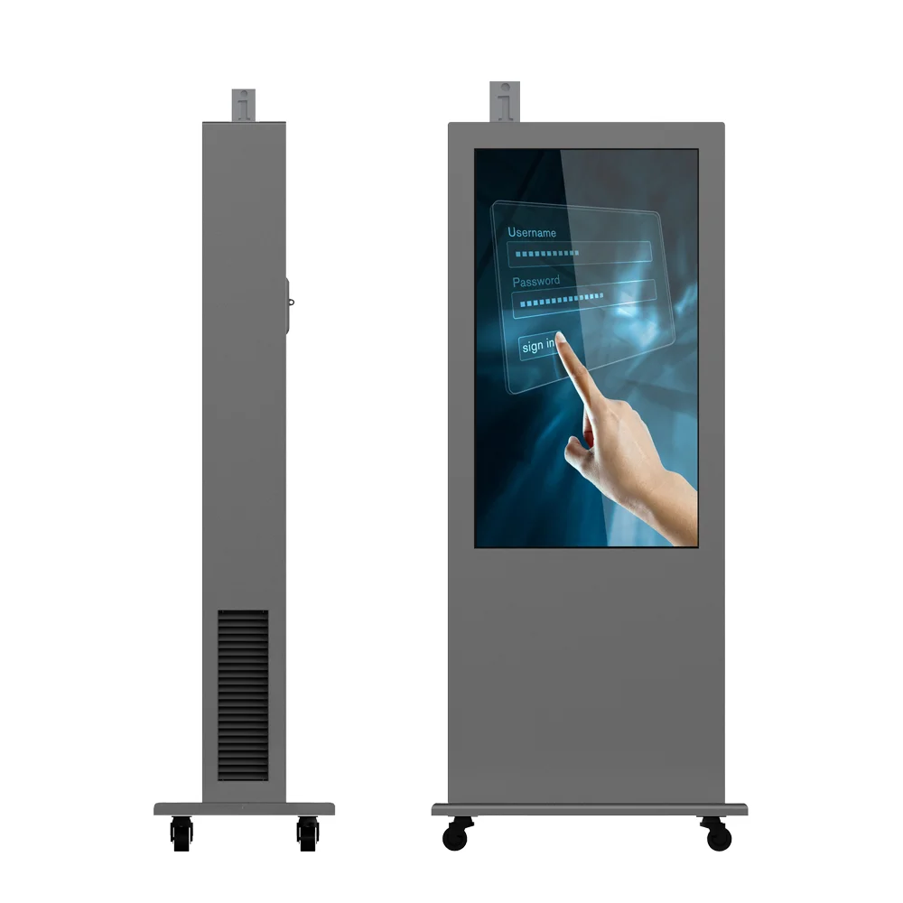 Totem outdoor capacitive 65-inch Air Conditioning waterproof media player digital signage advertising player